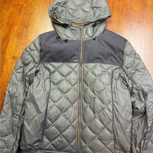 Men's Quilted Gray Puffer Jacket